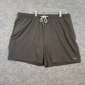 HUK Performance Fishing Swim Trunks Mens XXL 2XL Gray Stretch Waist Pockets